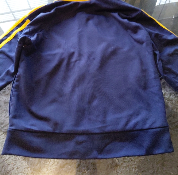 Adidas Toddler Boys Gold/ Navy Blue Track Jacket Size 4 - Picture 5 of 10